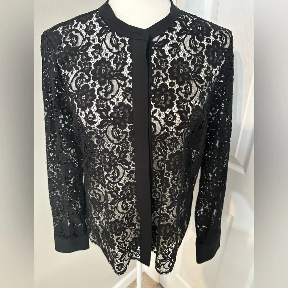 J.Crew Black Lace Blouse